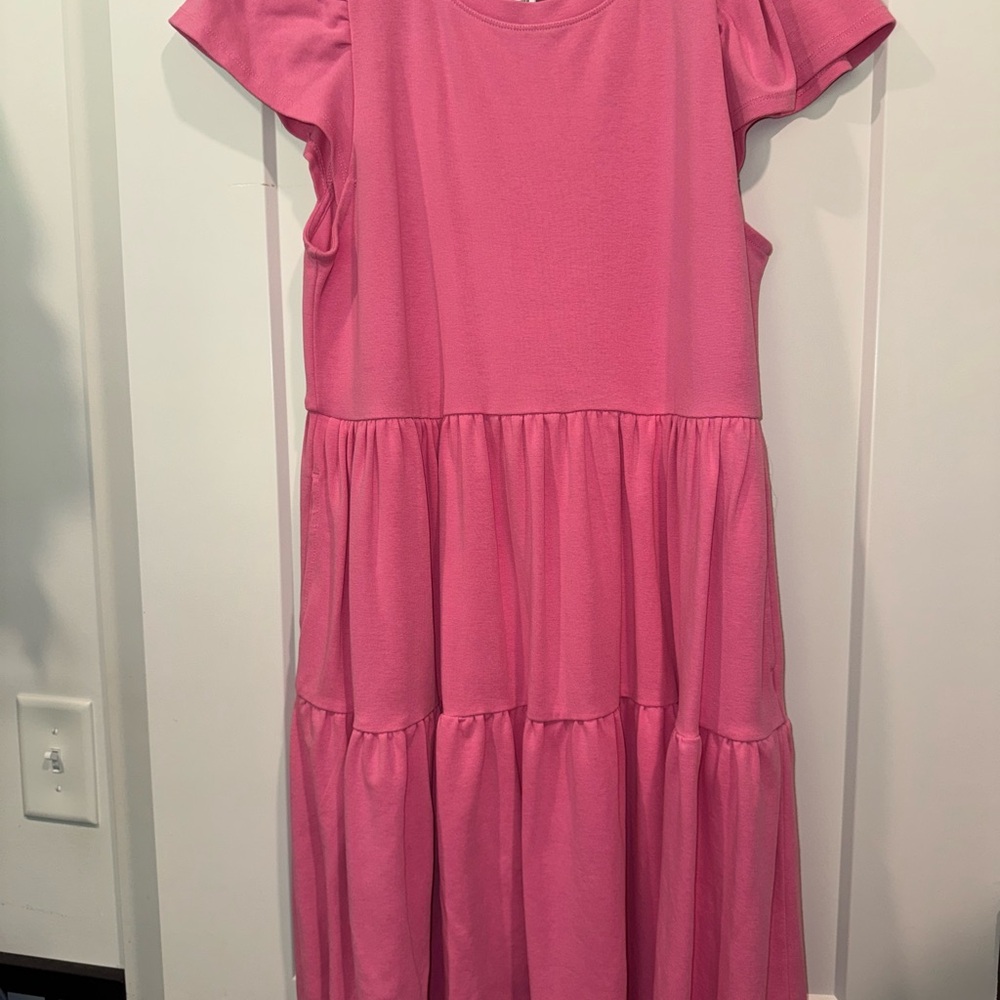 Crown & Ivy Pink Tiered Casual Sundress